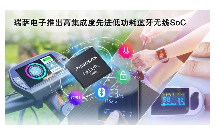 瑞薩電子推出高集成度先進(jìn)低功耗藍(lán)牙無(wú)線片上系統(tǒng)